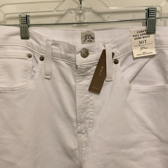 J. Crew Women’s White Curvy Jeans 30 Tall - Picture 2 of 6